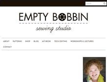 Tablet Screenshot of emptybobbinsewing.com